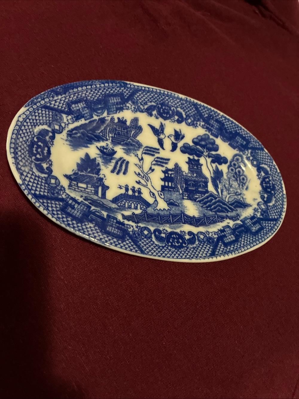 Blue Willow Miniature Platter from child’s tea set